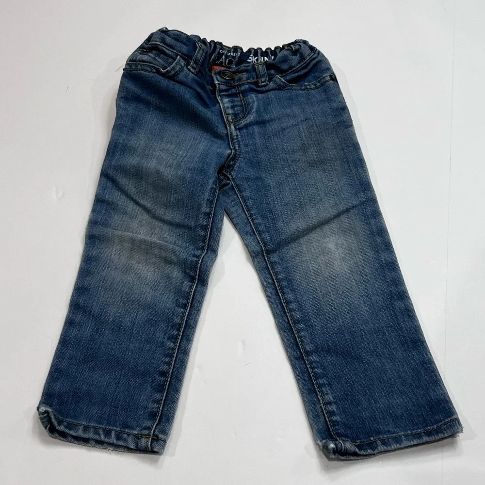 The Children’s Place Boys 2T Skinny Jeans Medium Wash Pull On Denim